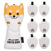 Golf Headcover Head Cover for Driver DR 440cc 460cc Coverfor Wood FWutility UT Moe Akita Inu Sold Individually As 1 pieceSet of 3 Yellow (for Driver