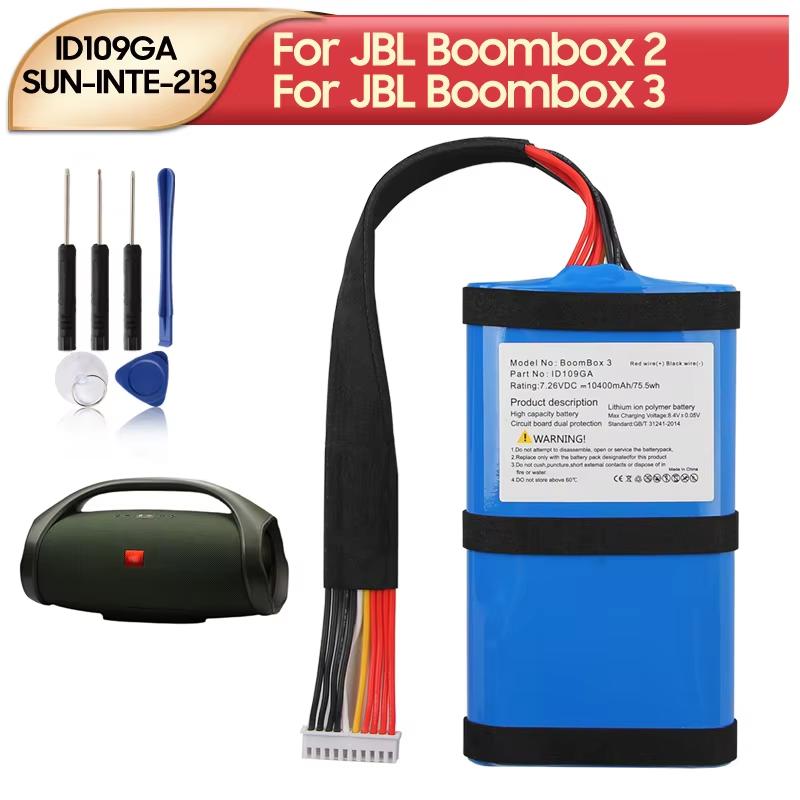 Für JBL Boombox 2 JBL Boombox 3 ID109GA SUN-INTE-213 Bluetooth-Lautsprecher Akku 10400mAh