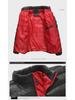Men's Winter Cotton Jacket - Youth Contrast Color Thick Stand Collar Coat