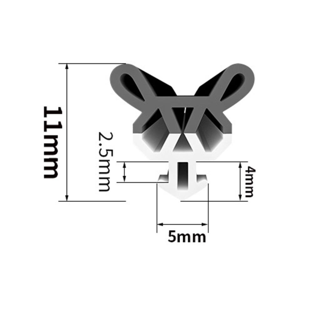 

4M TPE Weather Stripping Flexible Door Draft Stopper High Quality Weatherstrip L Black