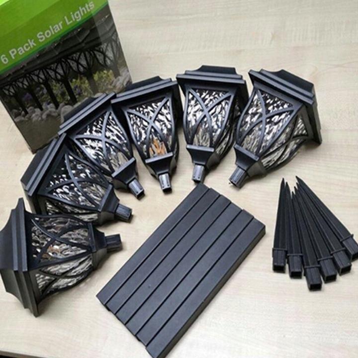 Led Lanterns Stick-In Standing Lamp Garden Lighting Set Of 6 43Cm