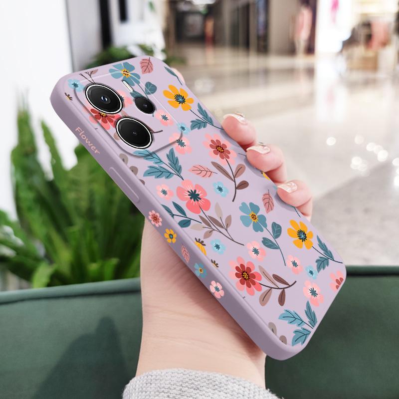 Flowerstalk Flower Phone Case For Xiaomi Redmi Note 14 13 12 12S 11 11S 10 10S Pro Plus 15 15C 14C 4G 5G Silicone Cover