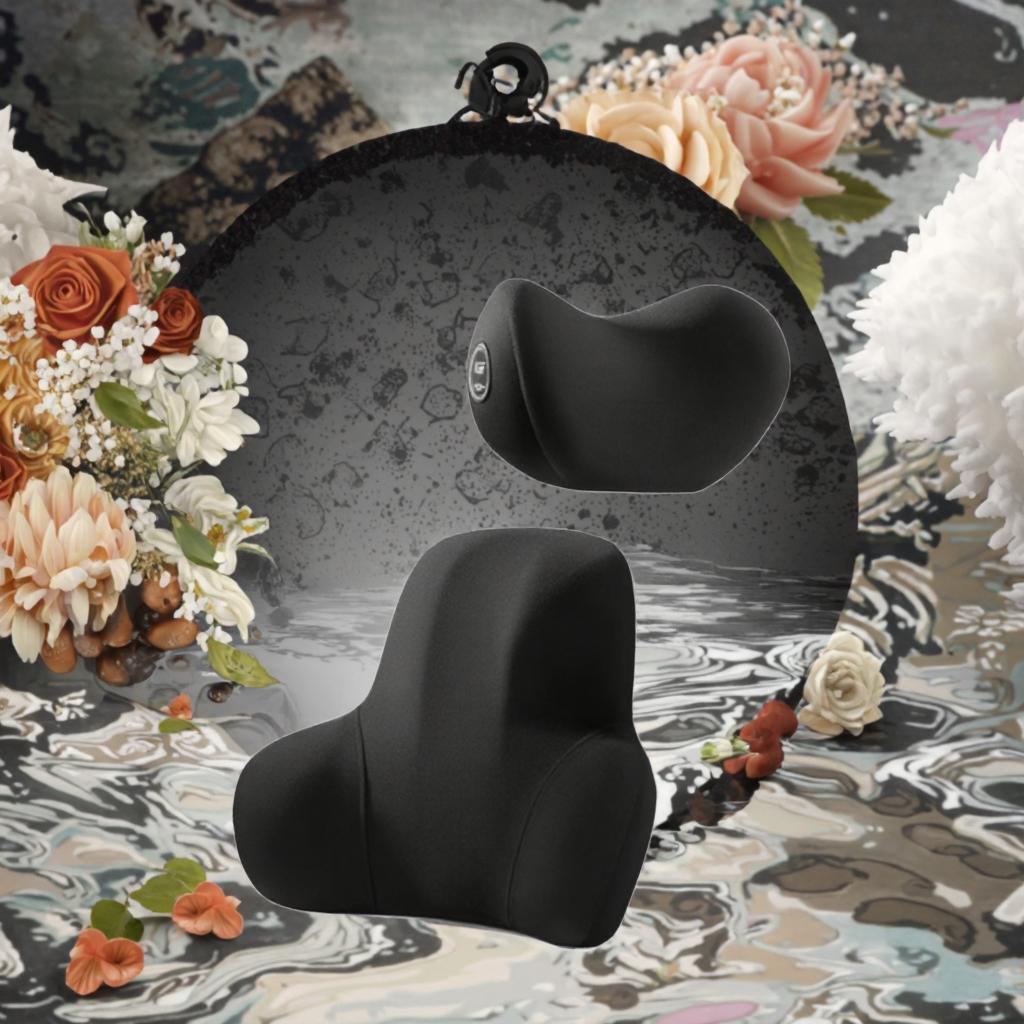 Breathable Memory Foam Car Seat Cushion Luxury Neck Rest Headrest Lumbar Support Pillow Cotton Material Back Massage Universal