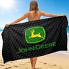 1Pc John Deere Logo Beach Towel, Quick Dry, Multi-Use for Beach Pool Gym Yoga Home Travel, Christmas, Halloween, Xmas Gift M928183
