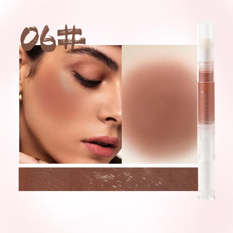 Bsimone 2G Liquid Blusher Cheek Blusher Cheek Stay Easy To Apply Long-Lasting Skin Tone Sponge Brush Head 06