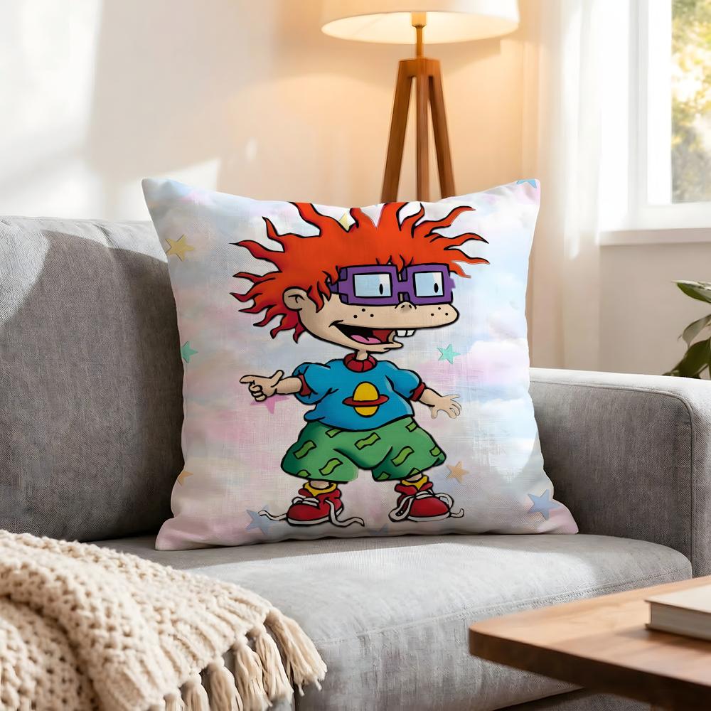 Cartoon Rugrats Cushion Cover 1Pcs Decorative Covers Soft Cushion Case For Sofa Couch Decor 40X40 45X45 Pillowcases