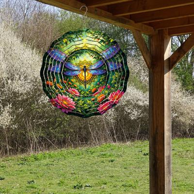 Yusufçuk Rüzgar Gülü Kuş Kinetik Döner Sarkaçlı Hareketli Rüzgar Gülü 3D Animasyon Efekti ile Dış Mekan Avlu Bahçe Dekorasyonu için