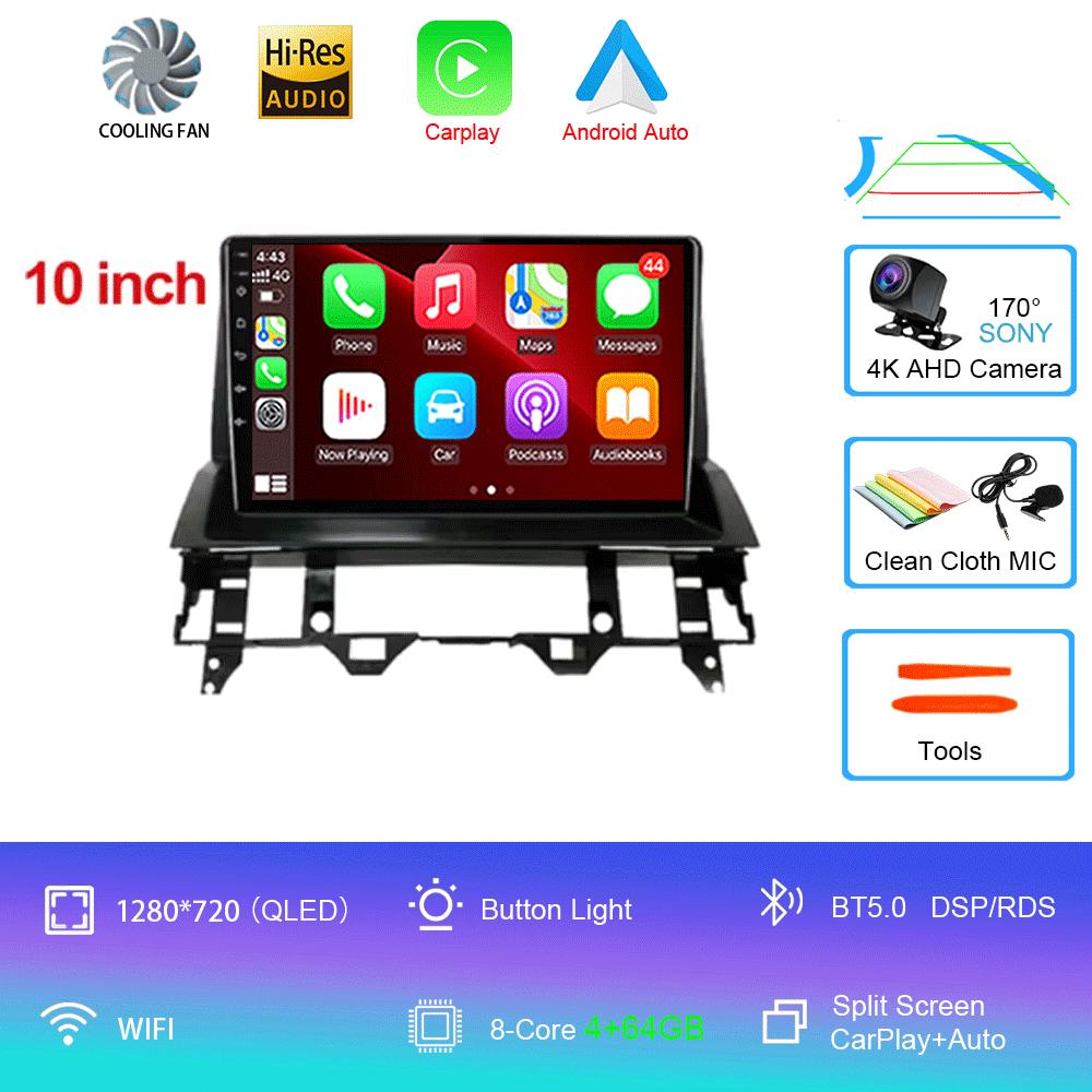 10 Inch For Mazda 6 2007 2003 2004 2005 2006 2002 - 2015 Multimedia Car DVD Player Navigation GPS Radio Wifi BT 4G LTE 128G Andr