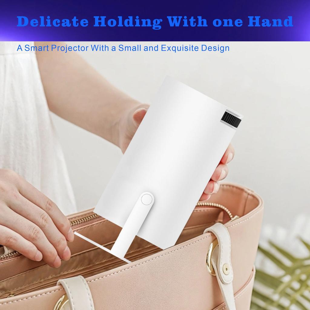 Android Wifi6 Smart Portable Projector 1280*720P Full HD Office Home Theater Video Mini Projector