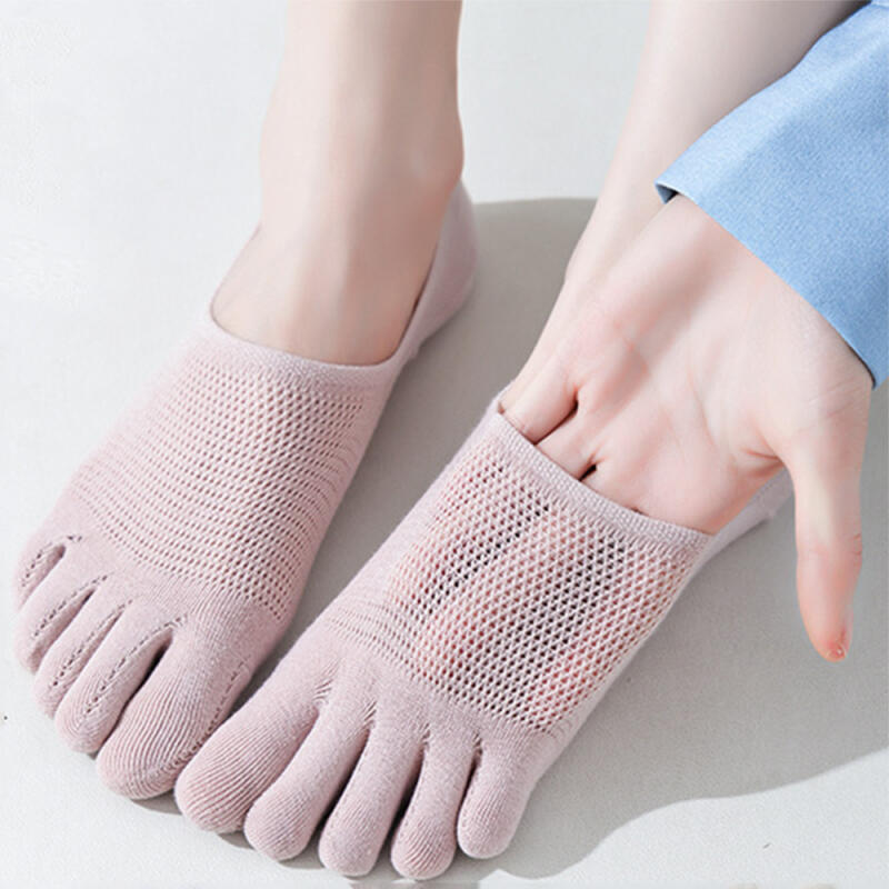 4-Pair Set Women s Fake Socks Toe Socks 1 each of each color (set of 4)