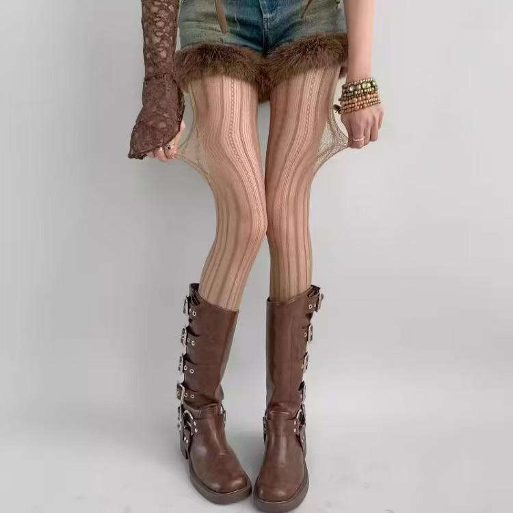 Women's Sexy Pantyhose With Hollowed Out Mesh Lace Pantyhose