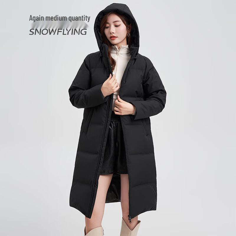 SNOWFLYING Women's Mid-Length Padded Duck Down Jacket