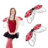Classic Design Fairy Wings Vivid Polyester Fiber Wings Ladybug Cosplay Wing Costume Accessories for Stage Performance Halloween
