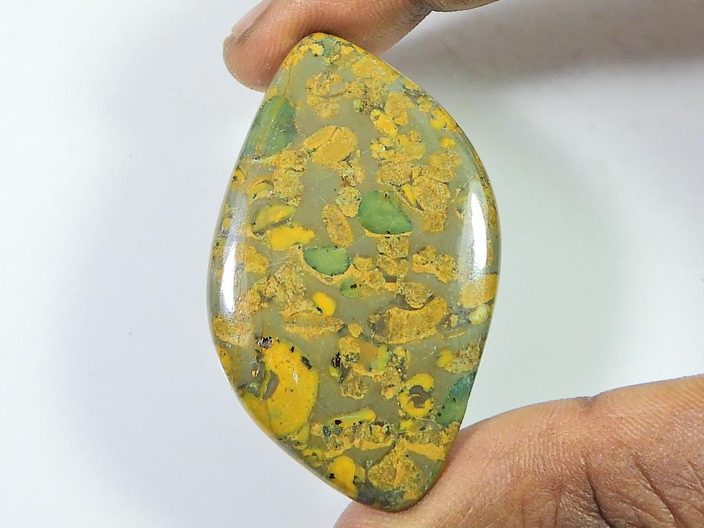 47Cts. NATURAL FRUIT JASPER HEALING FANCY CABOCHON LOOSE STONE 30X50X04 MM SK-1052