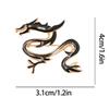 Vintage Dragon Brooch Trendy Dragon Personalized Badge Alloy Dragon Lapel Pin Badge for Fashion Forward Individuals