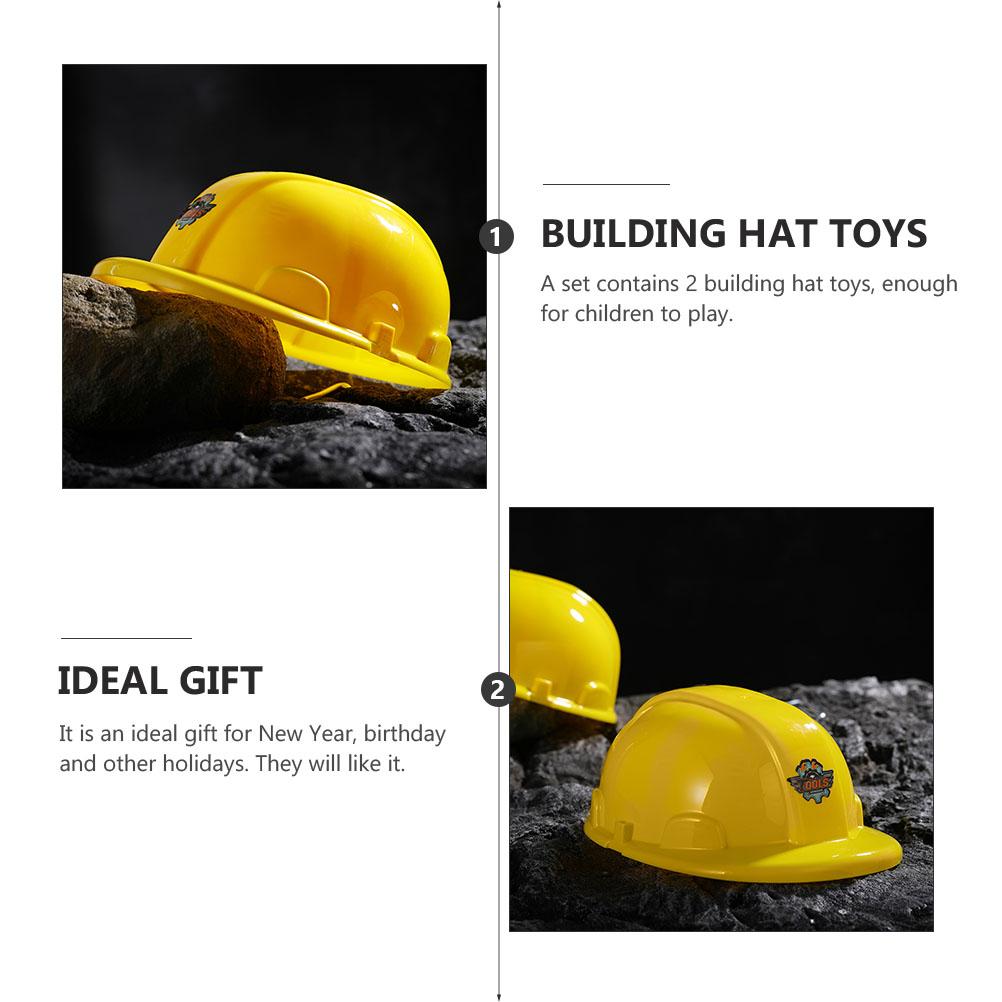 6pcs Clothing Tool Hat Baby Party Hats for Kids Child Hard Plastic Construction Worker Toy