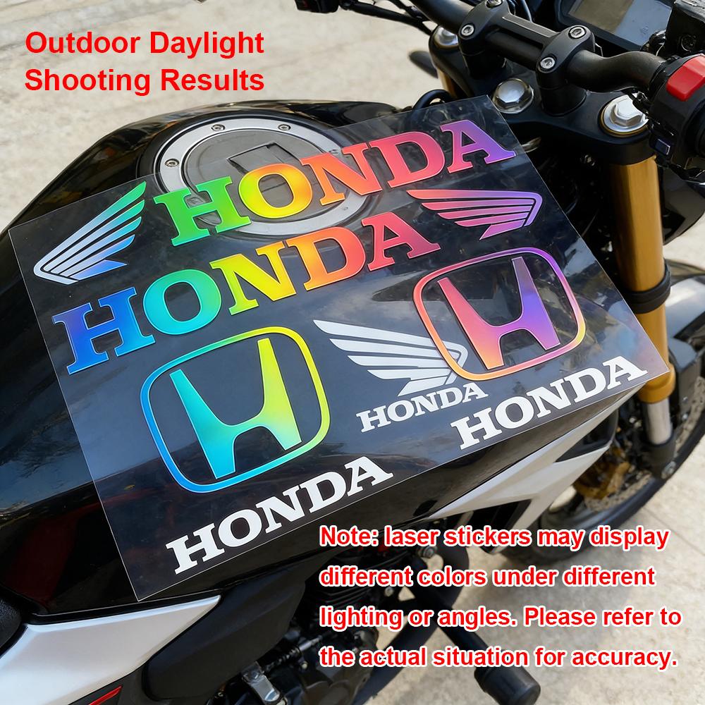 Reflective Car Stickers Suitable for Honda, Fuel Tank, Tail Box, Helmet, Shock Absorber Decals, Motorcycle Body DecorationOW3