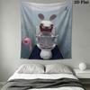 Rabbids Invasion Smile Wall Hanging Printed Fabric Blanket Decorative Tapestries for Bedroom Living Room Home Decor