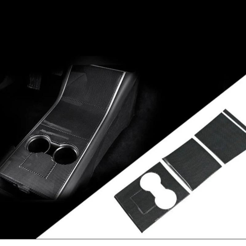 Center Console Panel Trim For Tesla Model 3 2017-2020 ABS Decor Modification Accessorie Not Affect Central Control Push-pull Use