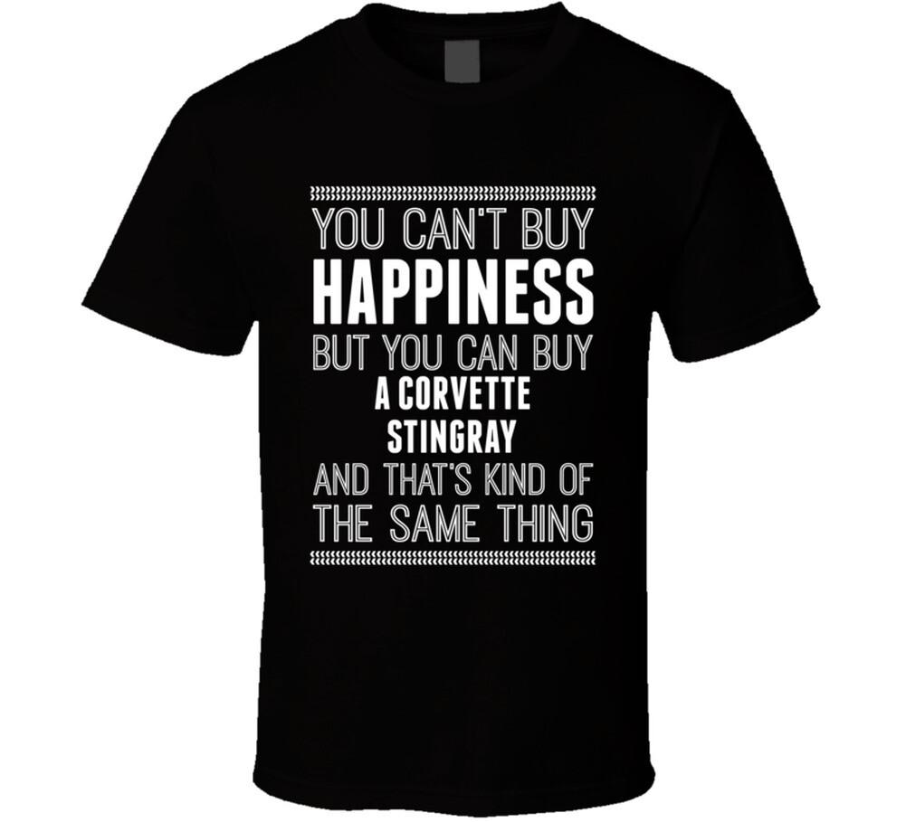 

Buy A Corvette Stingray Happiness Car Lover T Shirt Mens Womens Tees Top 4XL