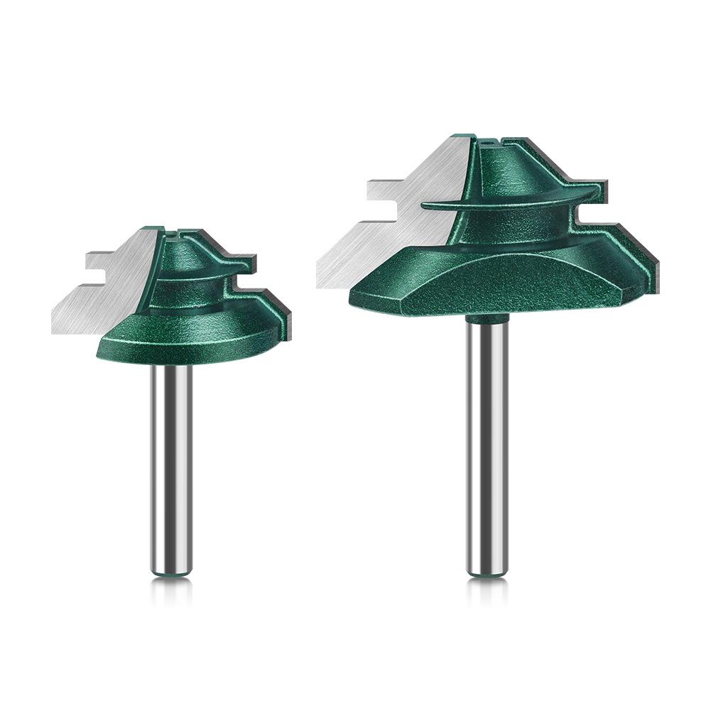 1/4 Handle 6Mm Handle 45 Degree Tenon Knife, Puzzle Knife Right Angle Knife, Woodworking Milling Cutter, Trimming Machine Head