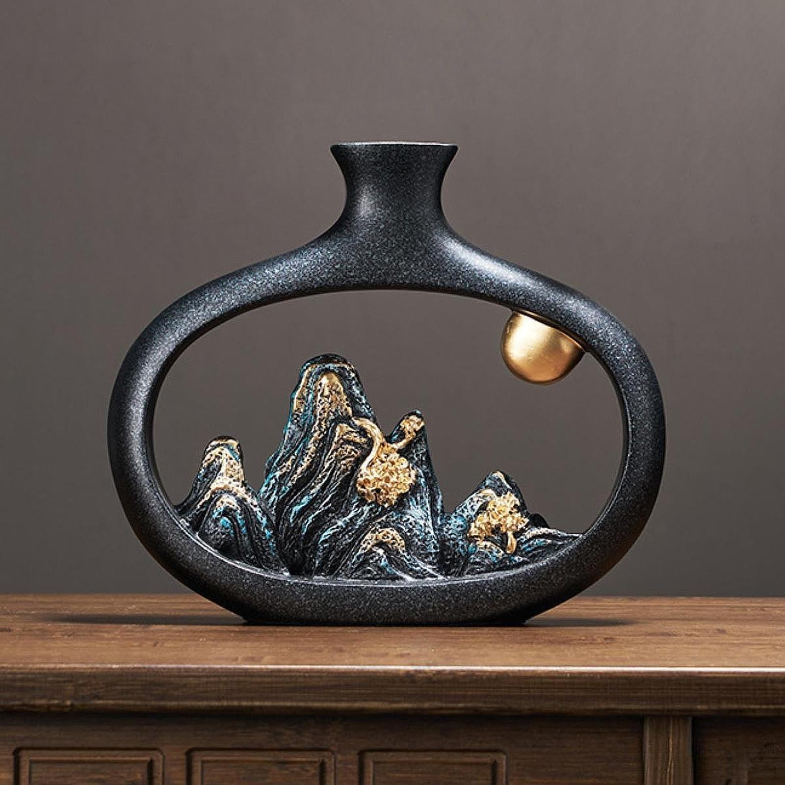 

Ваза для цветов из смолы, декоративный контейнер для букета, креативный подарок, настольный орнамент, цветочное украшение Tall