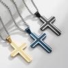 Stainless Steel Cross Star Street Shot Men's Pendant Trendy Fashion Necklace with Jewelry Pendant