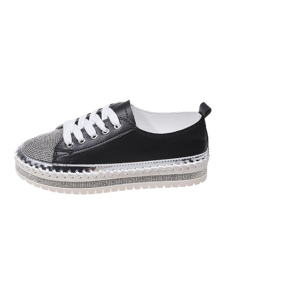 Übergröße Lässige Pumps Damen Sommer Neu Flach Runde Spitze Schnürung Farbblock Modeschuhe Pumps Damen