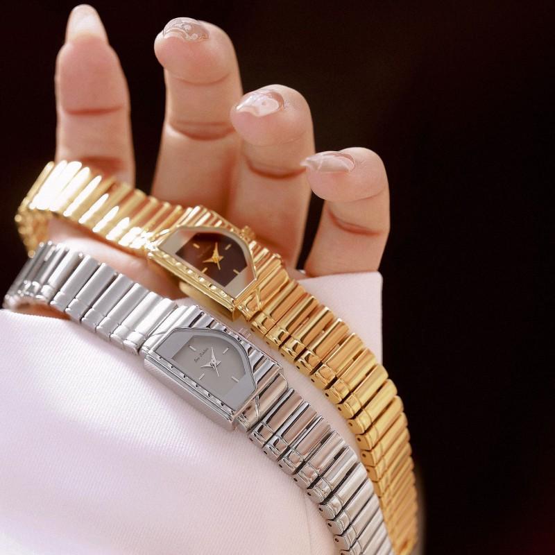 Vintage Square Quartz Watch Women Luxury Minimalist Piano Bracelet 30M Waterproof