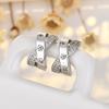 Crossed Earrings High-end Circle Earrings Micro-set Zircon Versatile Ear Accessories for Women
