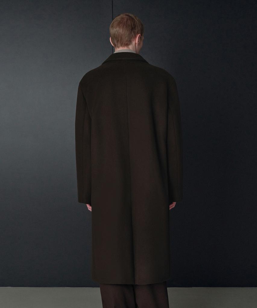 Musinsa Standard Cashmere Blend Oversized Single Coat [Baroque Brown]