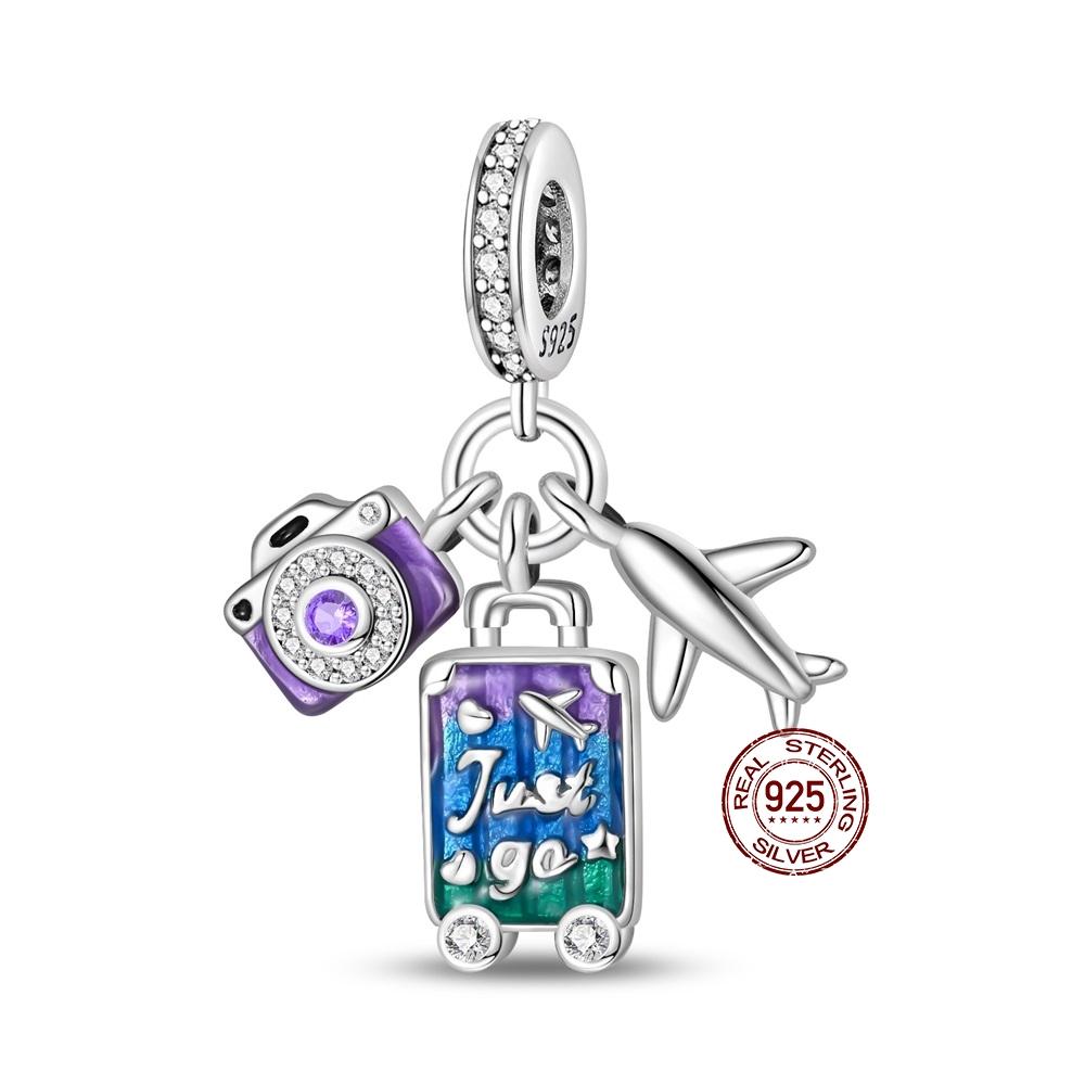 Original Copper Golden Charms Bow Easter Eggs Bead Firefly Butterfly Pendants Fit 3Mm Bracelet Diy Jewelry Gift