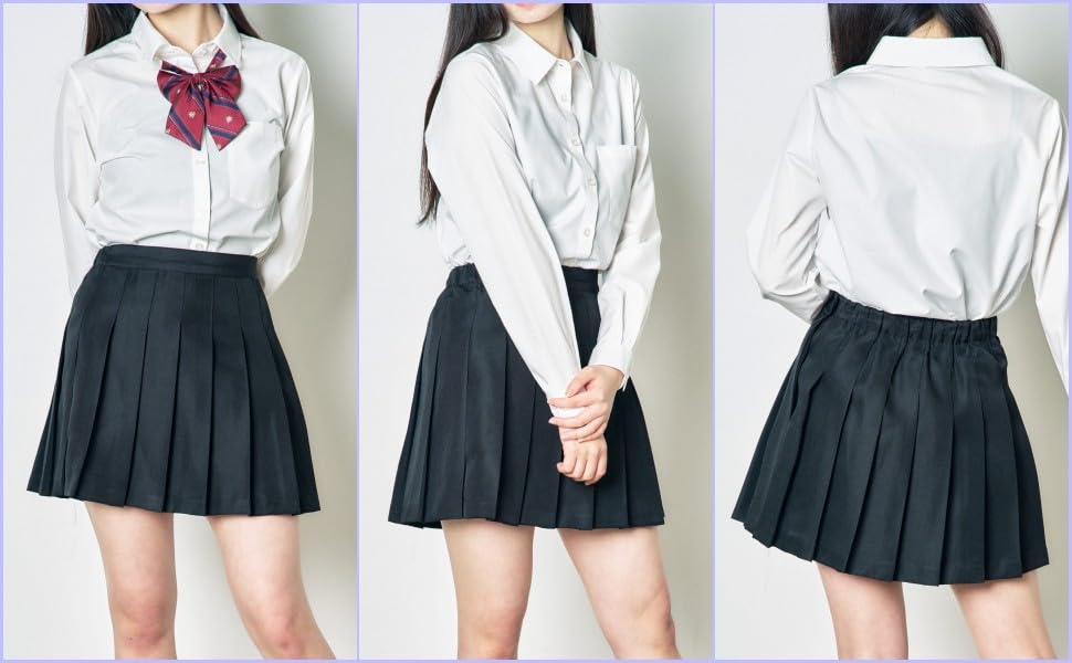 WEGO School Long Sleeve School High Middle Size White Shirt, Top, Uniform, Uniform, Girls' School, School, Cosplay, Events, Spring, Summer, Autumn,