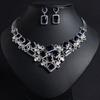 Luxury Jewellery Fashion Translucent Exaggerated Fine Irregular Necklace Earrings Dress Accessories Set Prom Bridal Party M-245