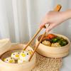 Bamboo Anti-Scald BBQ & Dessert Tongs with Long Handle