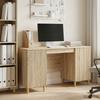 Desk Sonoma Oak Finish 142.5 x 50 x 75 cm Engineered Wood
