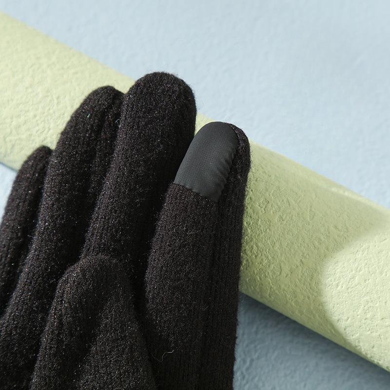 Warm Gloves In Autumn and Winter Women's All In One In One Finger and Cashmere Like Students' Hand Protectors Anti Freezing and Cold Cycling.