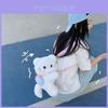 Angel Cat Plush Backpack With Breathable Padded Straps For Daily Use