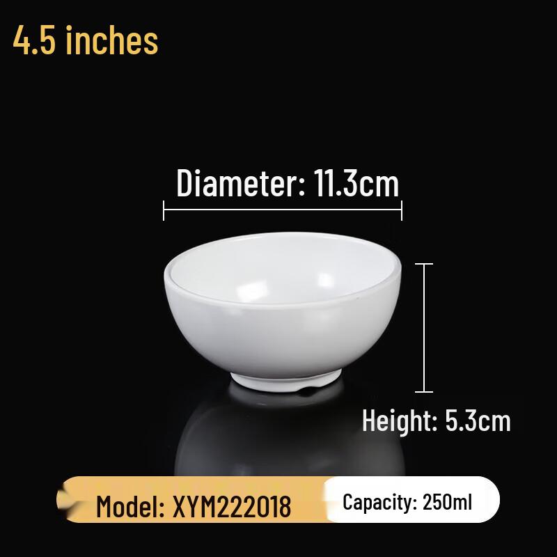 Ruhan White Melamine Small Dining Bowl