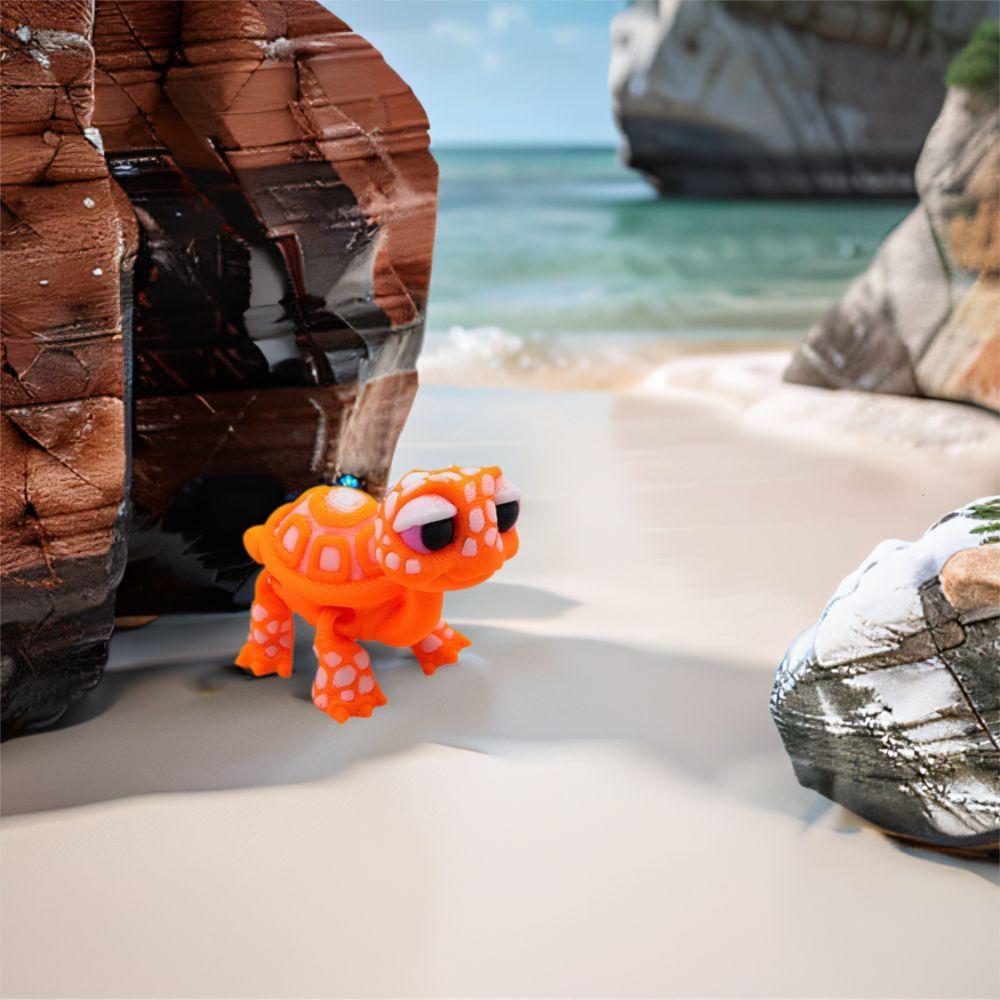 Exquisite 3D Printed Turtle Model Cartoon Stress Relieving Toys  Room Decorations