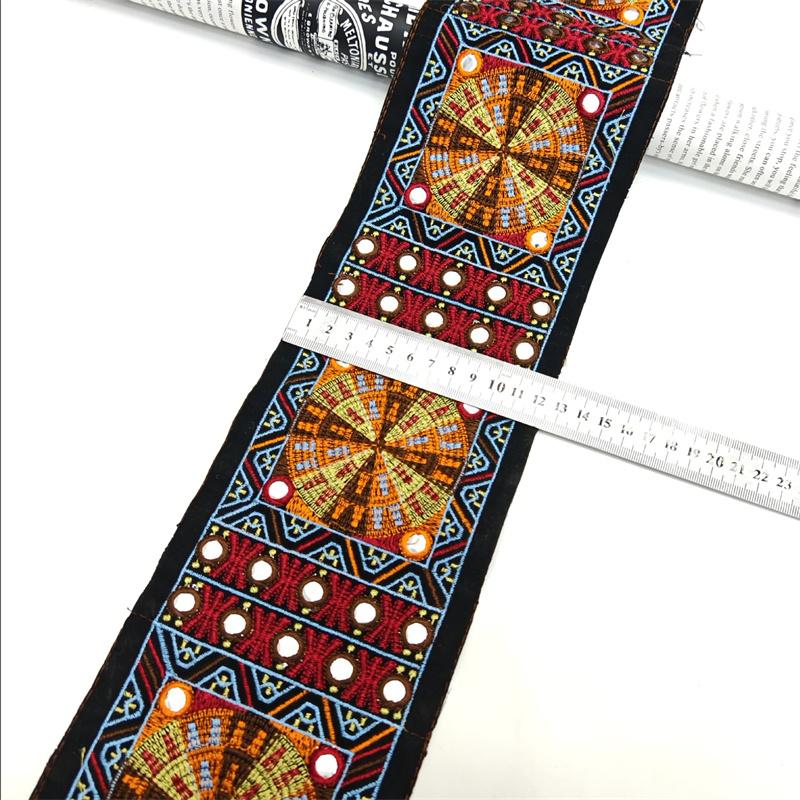 

1 ярд кружевной отделки ручной работы в стиле бохо с винтажной окантовкой из блесток и тесьмы швейные принадлежности 1Yard