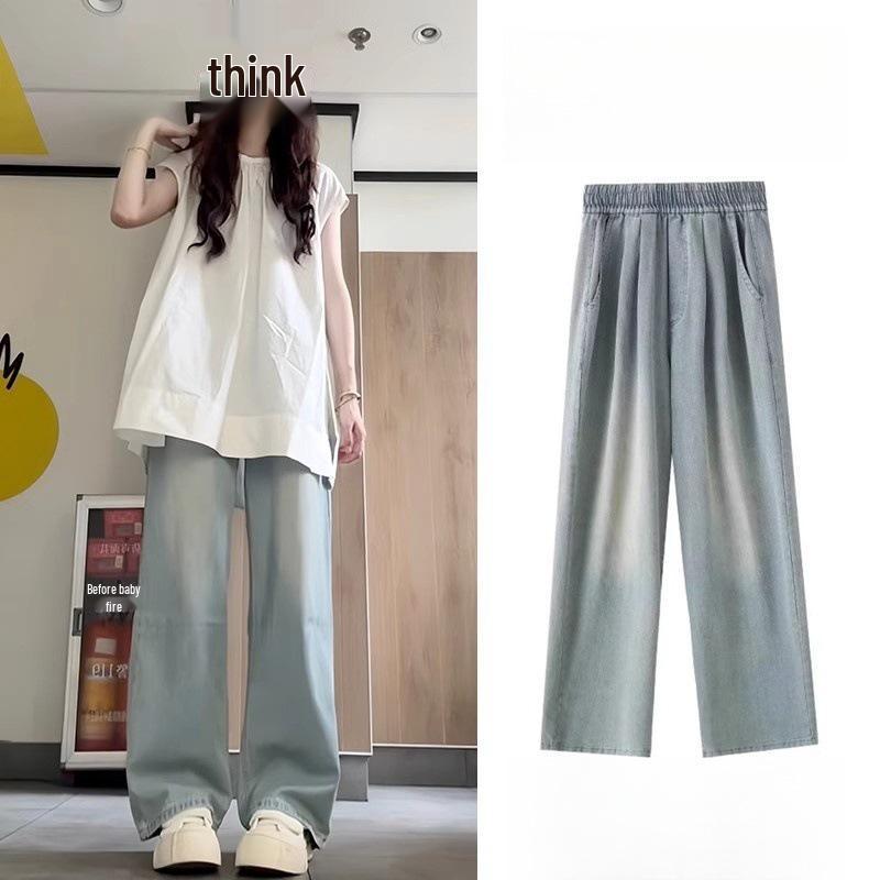 

Autumn 2024 Plus Size Women s Loose High Waist Retro Wide Leg Jeans 5XL