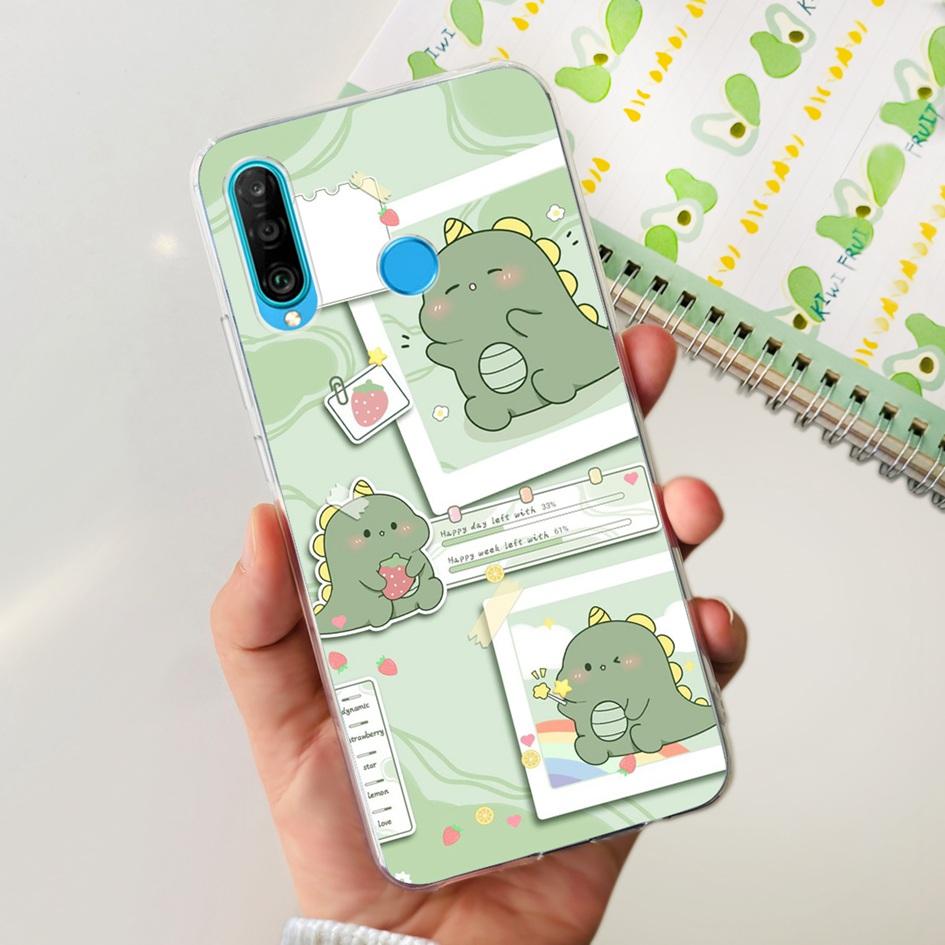 For Huawei P30 Lite Case MAR-LX1M MAR-L21A MAR-LX1A Cute Astronaut Cover Clear Silicone Bumper For Huawei P30 Pro Lite P 30 Capa