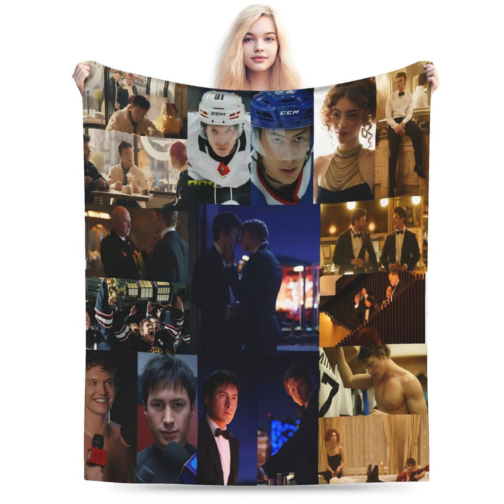 Comfortable Heated Rivalry Hollanov Sports Drama Shane Hollander Ilya Rozanov Blanket Blanket Throw Warm Flannel for Travel