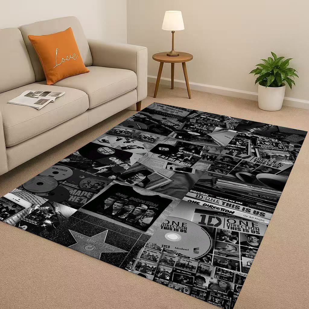 27 Stil Neu One D-Direction Sänger Star Wohnzimmer Rutschfester Bereichsteppich Teppich für Schlafzimmer Spielzimmer Sofa, Leicht zu reinigende Haustürmatte