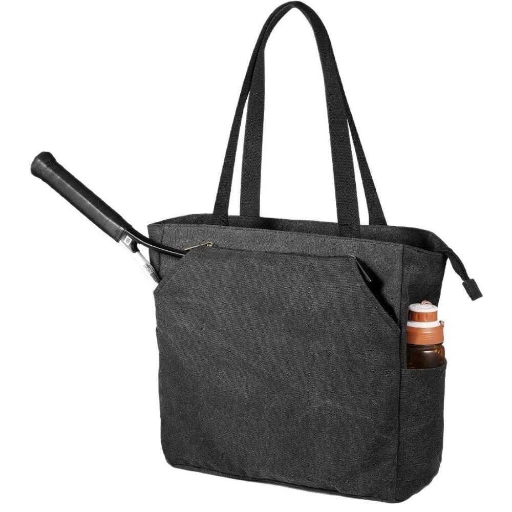 Tennisschlägertasche mit großer Kapazität Canvas Badmintonschläger Handtasche Langlebige Tennis Tragetasche