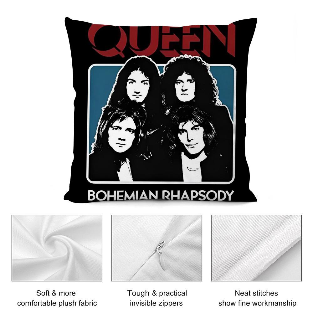 Rock Queen BandS Kissenbezug Kurzer Plüsch Sofa Dekorativ Geschenk Zuhause Doppelseitiger Druck Kissen