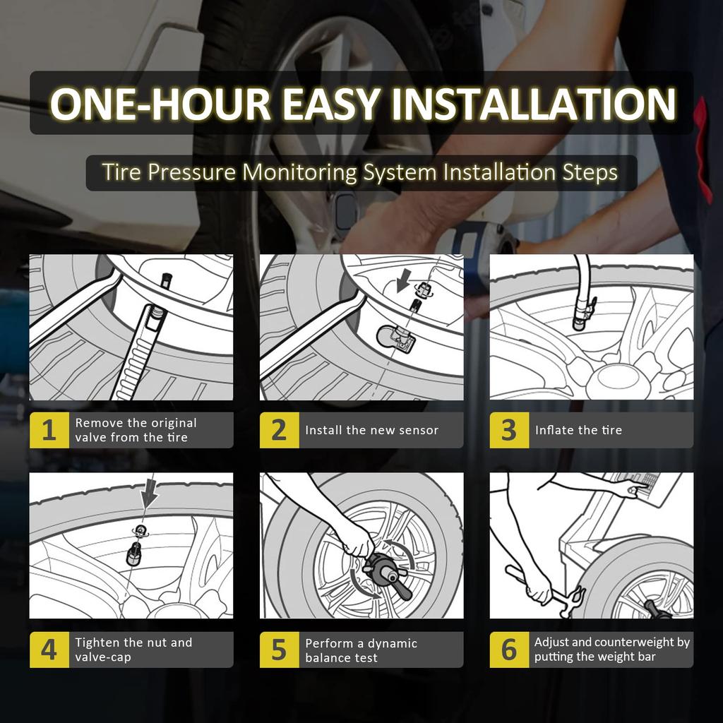 Marsflex TPMS Sensor, 13598772 for GM 315Mhz Tire Pressure Monitoring Sensor Buick Chevrolet Cadillac
