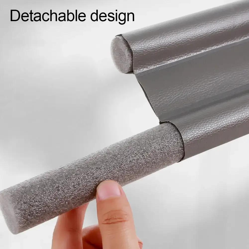 2 Sidodörrtätningslist Vindtät Dörrbotten Dragstopp Justerbar Under Dörr Dragblock Hus Akustiskt Skum Tätningslister