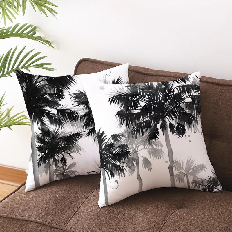 Simple Black and White Pattern Pillowcase Office Living Room Car Ornaments Home Pillowcase